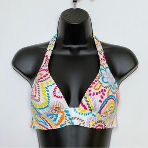 Victoria’s Secret Colorful Floral Halter Swim Bikini Top